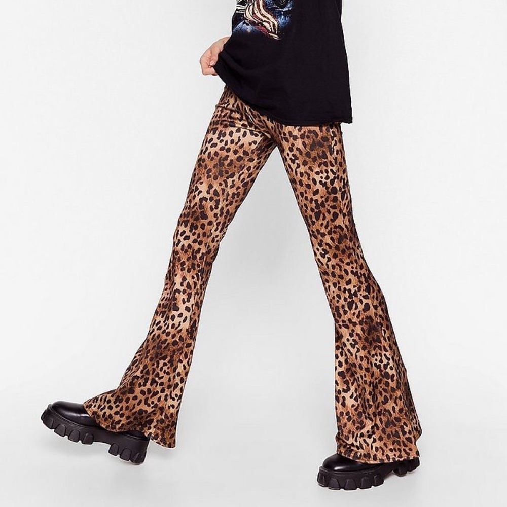 Nasty Gal You’re A Cheetah Flare Pants